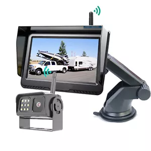 Wireless 5" 2 Channel Monitor Backup Camera For Car RV SUV Van Trailer Rear View - Picture 1 of 17