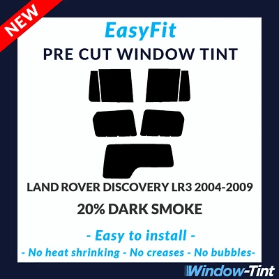 EasyFit Static Pre Cut Tint For Land Rover Discovery LR3 2004-09 - 20% Dark Rear - Image 1 of 3