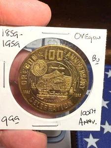 1859-1959 Oregon 100th Anniversary Medal - Picture 1 of 2