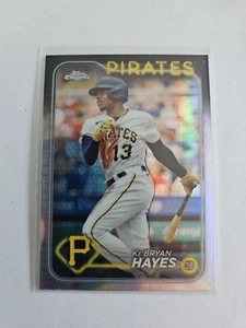 2024 Topps cromo Ke'Bryan Hayes refractor prisma Pittsburgh Pirates #285 - Imagen 1 de 2