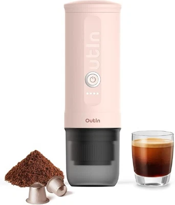 Nano Portable Electric Espresso Maker, USB-C, 20-Bar, Capsule & Ground, Rose - Image 1 of 4