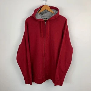 Retro Y2K Starter Zip Up Hoodie Mens 2XL Red Full Zip Track Top Jacket Casual - Picture 1 of 15