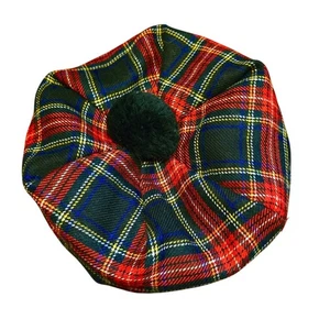 Highland Home Industries pure new wool scotland plaid cap - Picture 1 of 3
