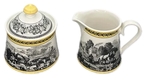 Villeroy & Boch Audun Ferme Crema y Azúcarero con Tapa Alemania - Imagen 1 de 6