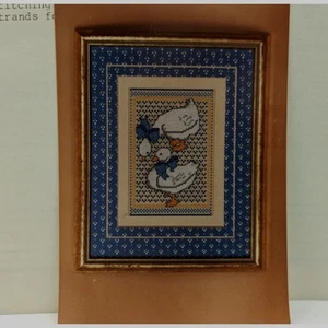 Kit de punto de cruz Country French Ducks 8" x 10", originales Kappie vintage - Imagen 1 de 5