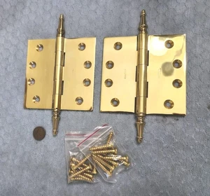 4 x 4 Baldwin Brass Steeple Hinges NOS - Picture 1 of 2