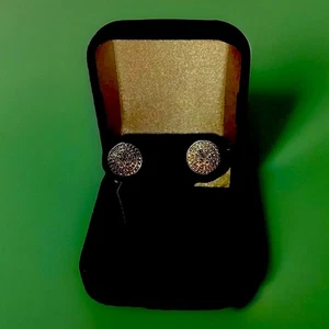 NEW! EFFY ENY STERLING SILVER & DIAMOND STUD EARRINGS / $175/ amazing auction! - Picture 1 of 4