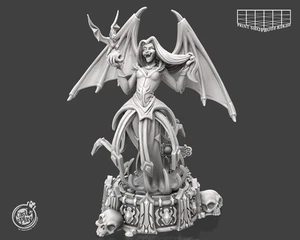 Vampira Con Murciélago Miniatura Demonio Con Alas Figura Para TTRPGs Como D&D 5e - Bild 1 von 18
