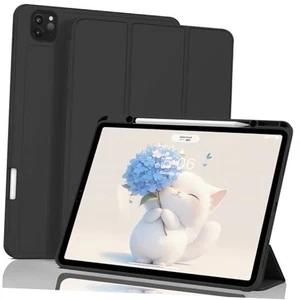  Case for iPad Air 13 Inch M3/M2 (2025/2024) & iPad Pro 12.9 Inch Black - Picture 1 of 8
