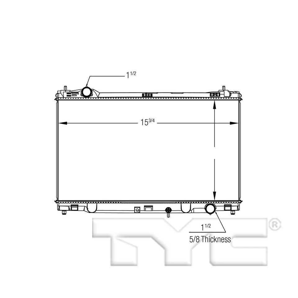 Radiador para 14-16 Lexus IS250/350 2,5/3,5 L automático fila única Foto 1 de 1