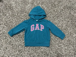 Gap Hoodie Toddler Girl Size 4 Teal - Picture 1 of 3