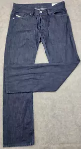 Diesel Jeans Mens 30x30 Blue Dark Wash Regular Straight Button Close Casual - Picture 1 of 20