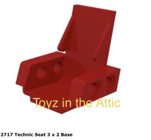 Lego 1x 2717 Red Technic Seat 3 x 2 Base Seat Chair Expert Builder - Picture 1 of 1