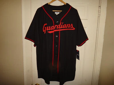 NWT Cleveland Guardians Fanatics Men's Big & Tall Short Sleeve Button-Up Jersey - Image 1 of 4