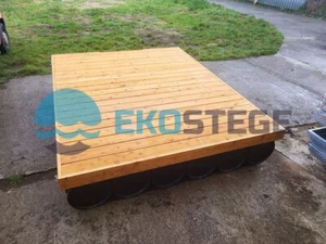 GRATIS LIEFERUNG* Schwimmende Plattform Floß Schwimmsteg 3x2,45m - Bild 1 von 2