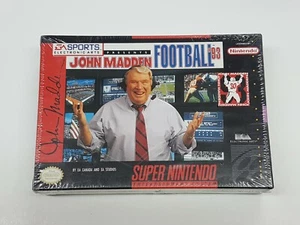 John Madden Football '93 Super Nintendo Authentic Brand New Sealed *wear/tear - Bild 1 von 12