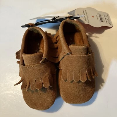 Mocasines de cuero para bebé. 6 - 12 meses. Cuero genuino. Foto 1 de 4