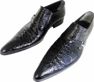 Chelsy Hecho a Mano Aplastado Diseñador Zapatos Negro Ejemplar Único Talla 39 - Imagen 1 de 4