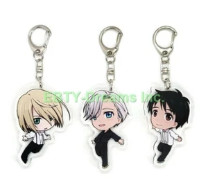 Set of 3 Yuri On Ice Anime Acrylic Keychain Katsuki Victor Nikiforov v4 - Bild 1 von 2