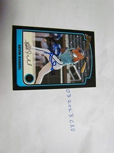 2003 Bowman Kevin Randel signed Baseball  Card