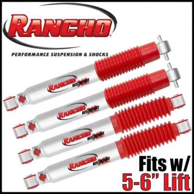 Amortiguadores delanteros y traseros Rancho 1992-99 Suburban K1500 K2500 4x4 con elevación de 5-6" Foto 1 de 4