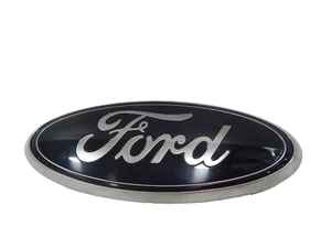 New OEM Ford 7" Rear Back Tailgate Emblem BLACK Smoked Oval Decal Ranger & SD - Bild 1 von 4