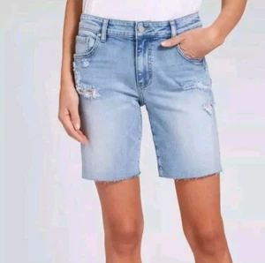 *NEW* Seed Heritage Classic Blue Denim Bermuda Long Shorts SIZE 8 Cut Offs BNWT - Picture 1 of 7
