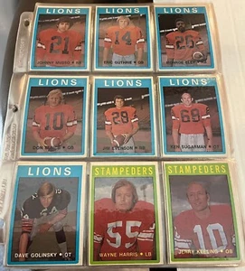 Juego completo 1972 OPC CFL (132) Joe Theismann Ron Lancaster George Reed Mosca - Imagen 1 de 6
