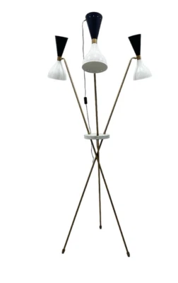 Multi Head Floor Lamp  3  Light Tall Standing Torchiere Light Reading Dorm - Image 1 of 4