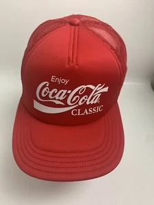 Coca-Cola Enjoy Coke Red White Baseball Cap OS Adjustable - Picture 1 of 4