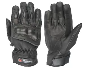 Corto Guantes para Motocicleta Cuero Moto Nudillo Cáscara Protección - Imagen 1 de 3