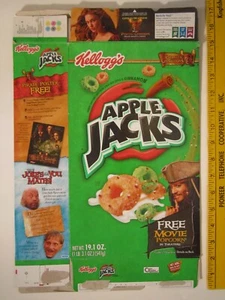 Empty Cereal Box Kellogg's 2006 APPLE JACKS Pirates of the Caribbean  [Z3c3] - Picture 1 of 2