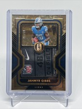 2023 Panini Gold Standard Jahmyr Gibbs Bullion Brand Laundry Tag /10 Lions