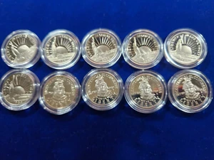 🌟 (10) 1986 Statue of Liberty,1989 Congress Proof Commemorative Half Dollars - Picture 1 of 7