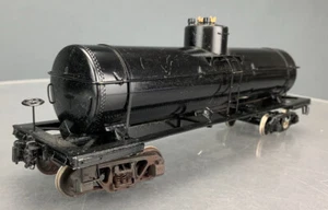 O Scale 2-Rail Brass Single Dome Tank Car, Black, No# O2853 - Picture 1 of 14