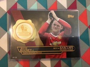 Wayne Rooney #BB11 07/10 made 2015-16 Topps Premier Gold 5x7 Best of Barclays - Picture 1 of 2