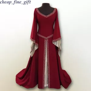Halloween Cosplay Costumes Women Medieval Renaissance Fancy Maxi Princess Dress - Picture 1 of 8