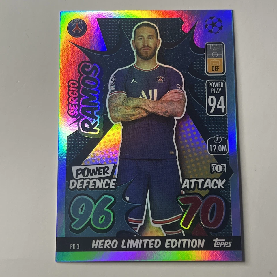 2021-22 Match Attax Extra UEFA Champs Europa Power Defense #PD3 Sergio Ramos - Image 1 of 1