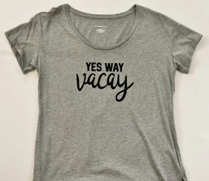women's Xhilaration sleepwear top size small gray fun top short sleeve  - Picture 1 of 11