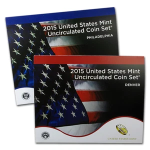 2015 US Uncirculated Mint set Philadelphia and Denver Mint 28 coins - Picture 1 of 3