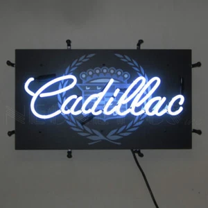 Cadillac Junior Car Garage Man Cave Light Neon Sign 22" by 12" - Picture 1 of 1