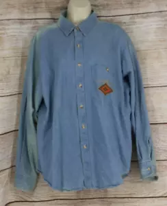VINTAGE Real American Womens Size Large Button Down Light Denim Shirt Colorado - Picture 1 of 11