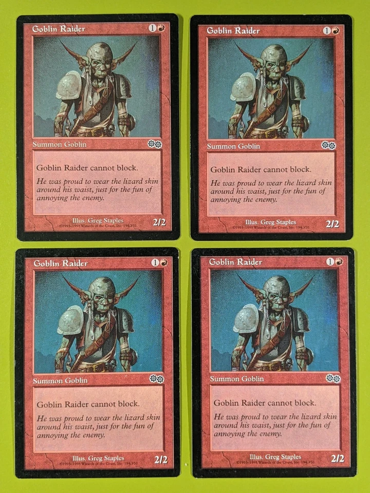Goblin Raider x4 Urza's Saga 4x Playset Magic the Gathering MTG - Image 1 of 1