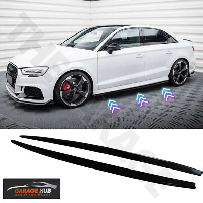 TOP SELLER Sotto Minigonne per AUDI🩵A3 8P 8V 8Y *RS-Look* Laterali Nero ABS - Immagine 1 di 4