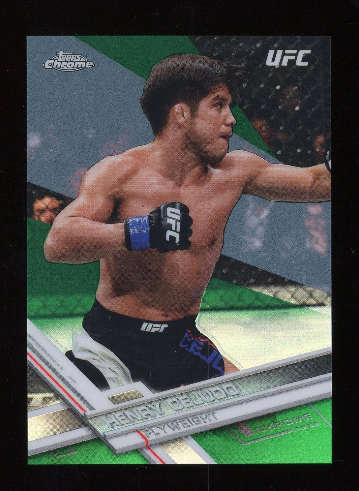 2017 Topps Chrome UFC Green Refractor #27 Henry Cejudo 78/99