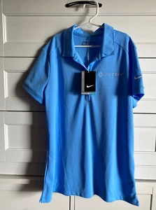Neu Nike Golf Dri-Fit Mädchen/Damen Kurzarm blau Poloshirt Größe Large - Bild 1 von 7
