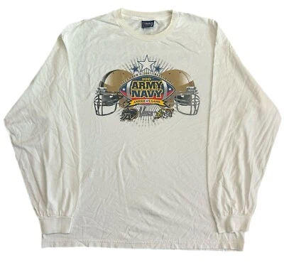 Army Navy 108th Football Americas Game 2007 Long Sleeve White Graphic Shirt 2XL - Image 1 of 4