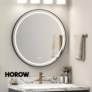 24in LED Round Lighted Bathroom Mirror with Anti-fog Wall-Mounted Vanity Mirror - Picture 1 of 18