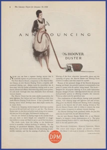 Vintage 1930 HOOVER Duster Vacuum Cleaner Appliance Ephemera 30's Print Ad - Picture 1 of 1