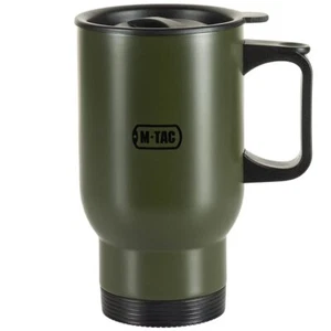 M-Tac Thermal Mug With Lid 450ml Stainless Steel Camping Outdoor Olive - Picture 1 of 6